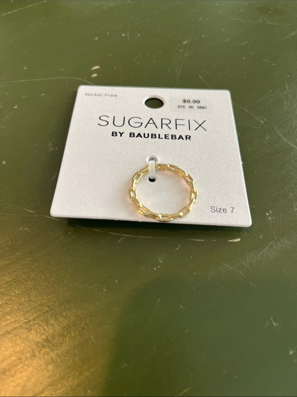 Gold like Link Ring - Size 7